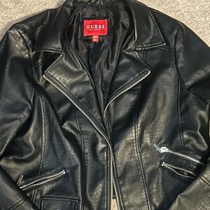 GUESS Black Faux Leather Jacket